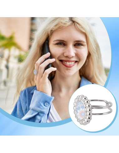 Bases de Anillo Ovaladas 8Pcs Acero Inoxidable UNICRAFTALE