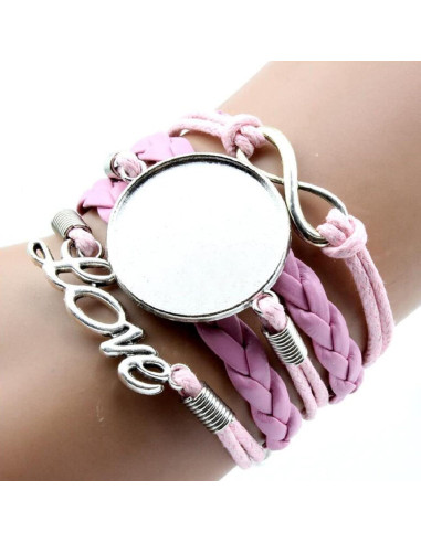 MIAO JIN 12PCS Pulsera de Cuero Ajustable 25mm para Niños