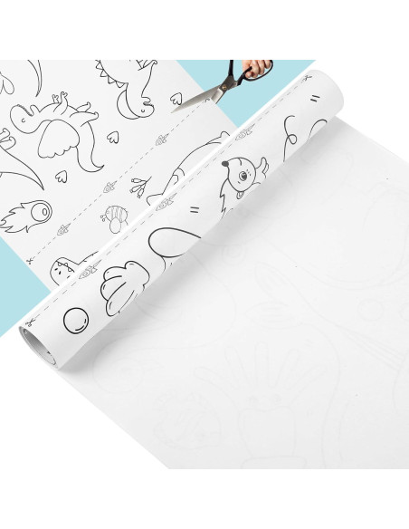 Papel de Dibujo RUGLAMZHIP 30x300 cm para Niños - 2 Rollos Papel de Dibujo RUGLAMZHIP 30x300 cm para Niños - 2 Rollos