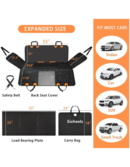Funda de Asiento para Perros Sixheels - Impermeable y Resistente Funda de Asiento para Perros Sixheels - Impermeable y Resistente