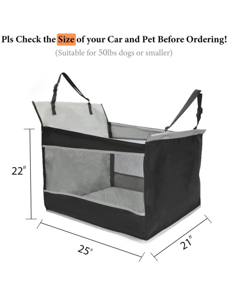 Asiento de Coche para Perros Adorepaw Grande Impermeable Asiento de Coche para Perros Adorepaw Grande Impermeable