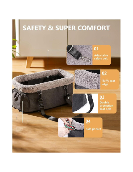 Asiento Elevador para Perros BurgeonNest Gris 9 lbs Asiento Elevador para Perros BurgeonNest Gris 9 lbs