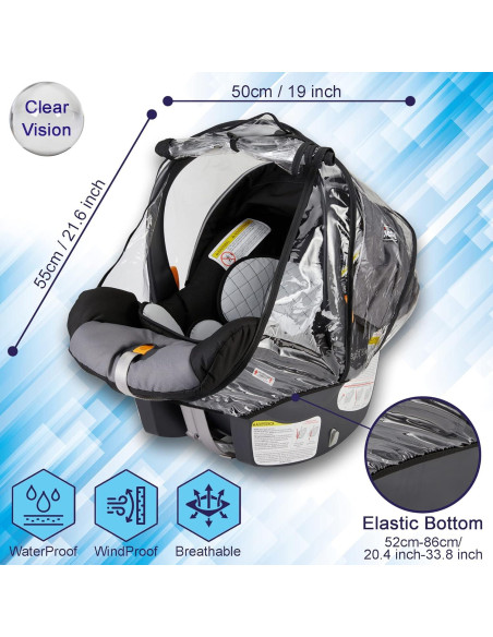 Cubierta de Lluvia Baby & Beyond para Asiento de Auto Universal Cubierta de Lluvia Baby & Beyond para Asiento de Auto Universal