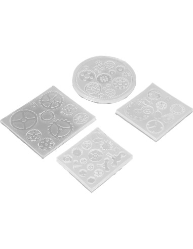 Molde de Silicona Engranaje 4 Piezas Walfront - Chocolate y Resina