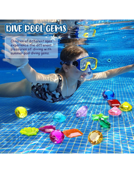 Juguetes de Buceo DISHIO 16PCS con Cofre de Tesoro Juguetes de Buceo DISHIO 16PCS con Cofre de Tesoro