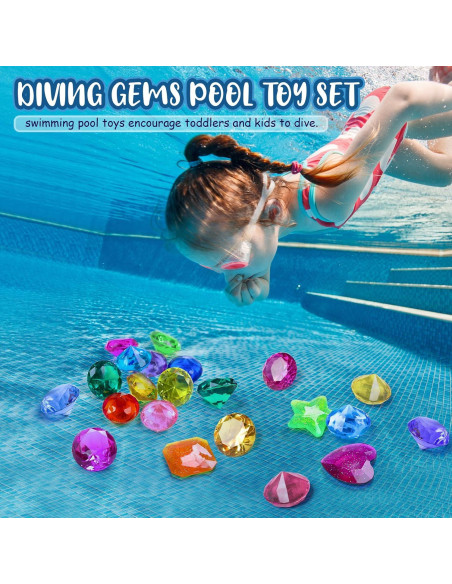 Juguetes de Buceo DISHIO 16PCS con Cofre de Tesoro Juguetes de Buceo DISHIO 16PCS con Cofre de Tesoro