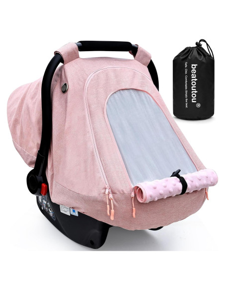 Cubierta de Asiento de Coche para Bebés Beatoutou Rosa Cubierta de Asiento de Coche para Bebés Beatoutou Rosa