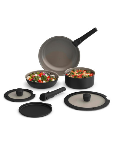 Set de Utensilios de Cocina 8 Piezas BELLA Negro