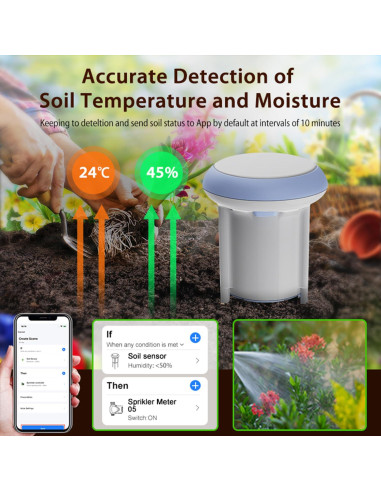 Medidor de Humedad del Suelo WiFi Gaoducash con App