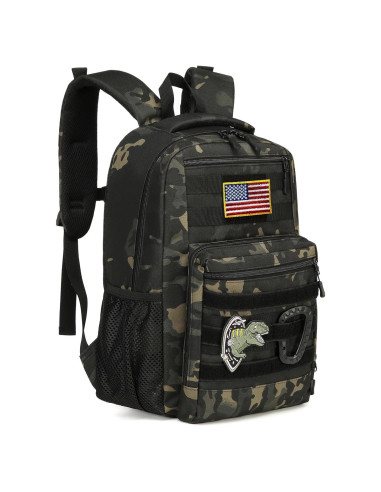 Mochila Táctica Niños XINTREY 20L Camuflaje Negro