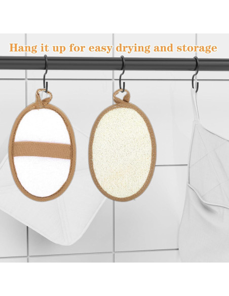 Esponja Exfoliante de Loofah Natural Larrel 2 Pcs 16x11cm Esponja Exfoliante de Loofah Natural Larrel 2 Pcs 16x11cm