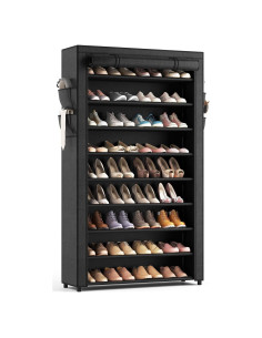 Estante para zapatos LANTEFUL 10 niveles 40 pares negro