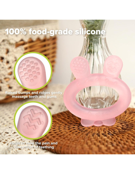 Chupete de Silicona Haakaa para Bebés 3-6 Meses Rosa Chupete de Silicona Haakaa para Bebés 3-6 Meses Rosa