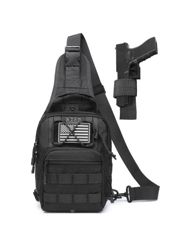 Mochila Táctica Pequeña ATBP con Funda Universal Negra