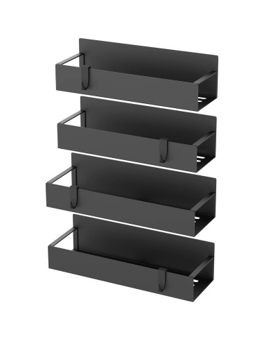 Organizador de especias magnético HuggieGems 4 unidades negro
