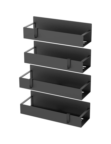 Organizador de especias magnético HuggieGems 4 unidades negro Organizador de especias magnético HuggieGems 4 unidades negro