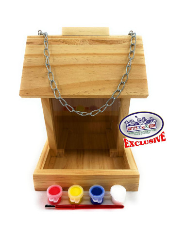 Alimentador de Aves de Madera Deluxe Matty's Toy Stop 22.86x16.51x17.78 cm