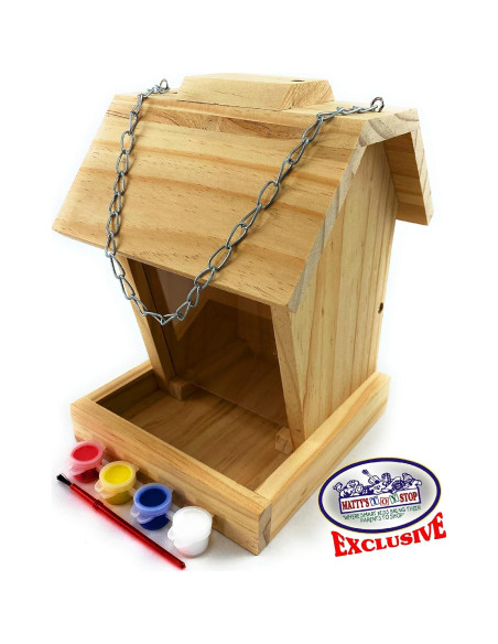 Alimentador de Aves de Madera Deluxe Matty's Toy Stop 22.86x16.51x17.78 cm Alimentador de Aves de Madera Deluxe Matty's Toy Stop 22.86x16.51x17.78 cm