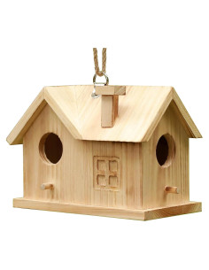 Casa de Aves STARSWR de Madera Natural para Exteriores