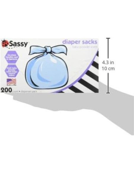 Sacos Desechables para Pañales Sassy Baby 200 Unidades Sacos Desechables para Pañales Sassy Baby 200 Unidades