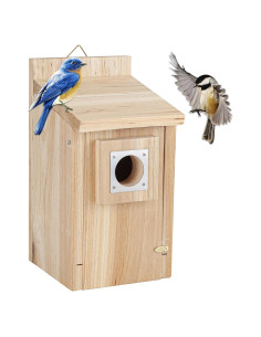 Casa para Aves de Madera CARTMAN 55.88x33.99cm con Acero Inoxidable