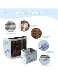 Bolsa de Transporte para Cobaya NOONEAU con Botella Azul 2