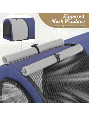 Carrito Doble para Mascotas Colección Athena Azul 4 en 1