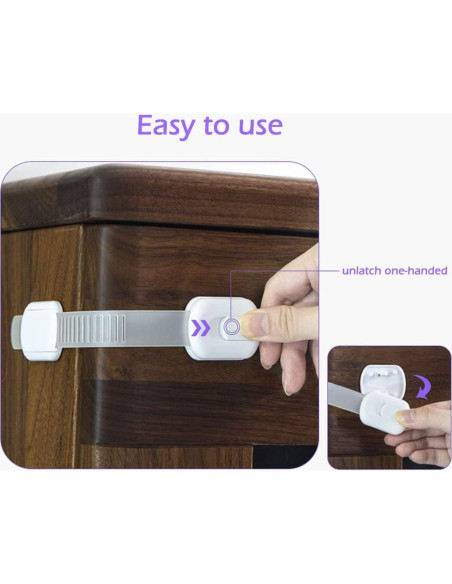 Cerraduras de Seguridad para Niños Socub 8 Pack Ajustables Cerraduras de Seguridad para Niños Socub 8 Pack Ajustables