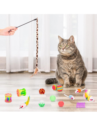 Paquete de Juguetes para Gatos Retro Shaw 33 Piezas Interactivos