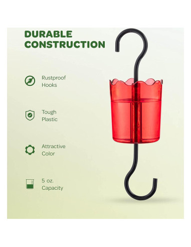 Moat para Hormigas SEWANTA 2pk Rojo - Protección Comederos Colibríes
