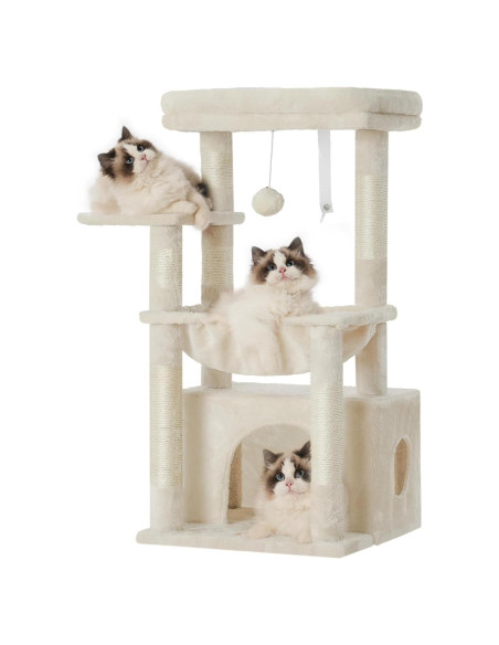 Árbol para Gatos Heybly HCT008SM con Cesta Grande Beige Árbol para Gatos Heybly HCT008SM con Cesta Grande Beige