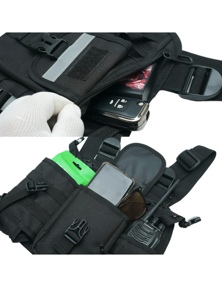 Arnés de Pecho para Walkie Talkie TDYU con Bolsa Ajustable Arnés de Pecho para Walkie Talkie TDYU con Bolsa Ajustable