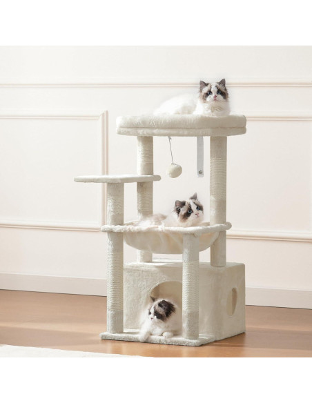 Árbol para Gatos Heybly HCT008SM con Cesta Grande Beige Árbol para Gatos Heybly HCT008SM con Cesta Grande Beige