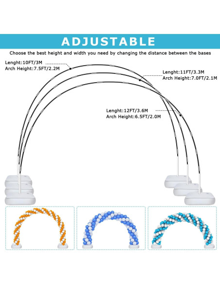 Kit de Soporte para Arco de Globos VETOGETHER 2.74m x 3.05m Kit de Soporte para Arco de Globos VETOGETHER 2.74m x 3.05m