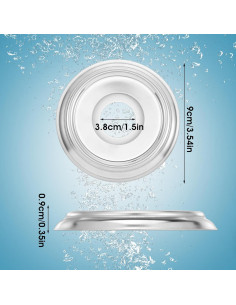 Anillo de Cubierta de Salida de Bañera HaiFafafaing 9 cm Cromo 2