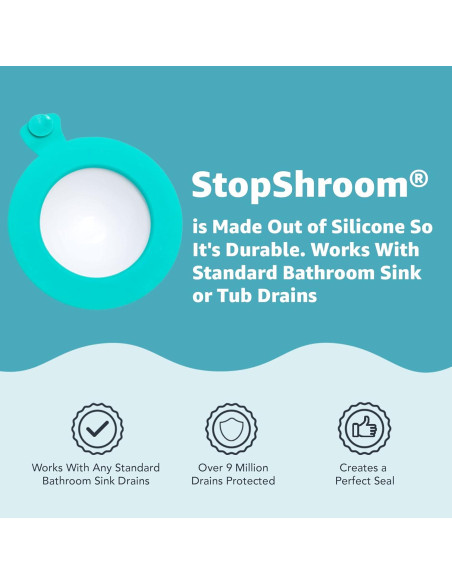 Tapón de Desagüe Universal StopShroom STBLU232 Aqua Tapón de Desagüe Universal StopShroom STBLU232 Aqua