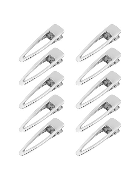 20 Clips de Metal Plateado Pico de Pato POMCOUS para Cabello 20 Clips de Metal Plateado Pico de Pato POMCOUS para Cabello