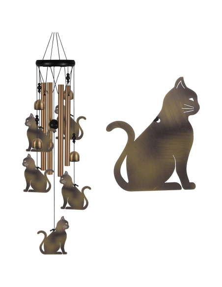 Campanas de Viento de Gato xxschy - 71 cm Bronce Decoración Campanas de Viento de Gato xxschy - 71 cm Bronce Decoración