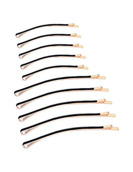Pinzas de cabello metálicas Aguder, 10 piezas, negro Pinzas de cabello metálicas Aguder, 10 piezas, negro