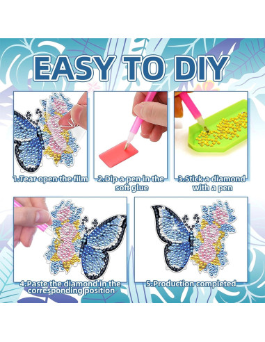 Campanas de Viento DIY Genérico Mariposa 95x19 cm Acrílico
