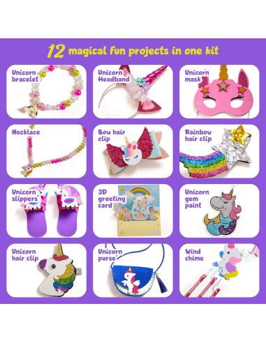 Kit de Manualidades Unicornio Dan&Darci - 12 Proyectos Creativos