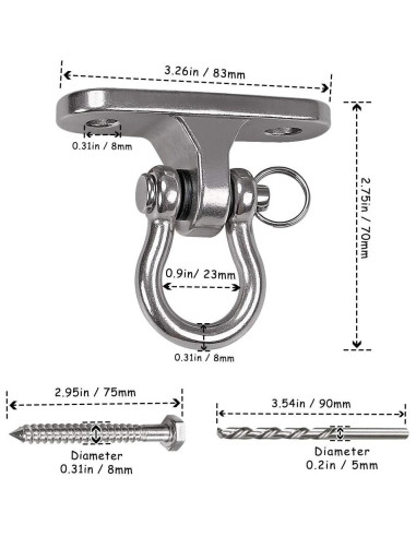 Soporte de Columpio IOH Alta Resistencia 2000 lbs 180 Movimiento