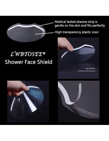 Escudos Faciales Desechables LWBTOSEE 100 Pcs Protección Cabello