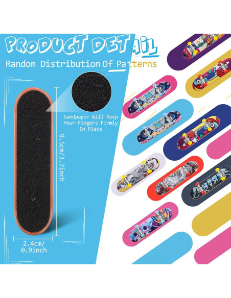 Set de Patineta de Dedo Civaner 10 Piezas con Accesorios Set de Patineta de Dedo Civaner 10 Piezas con Accesorios