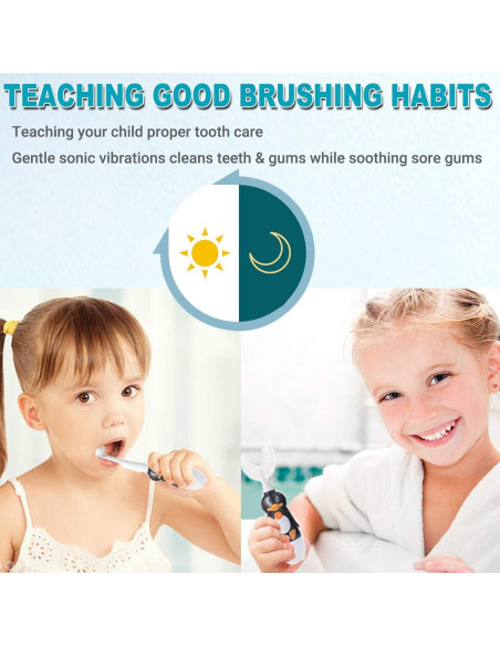Cepillo de dientes eléctrico Caromolly U+2 para niños 2-6 años Cepillo de dientes eléctrico Caromolly U+2 para niños 2-6 años