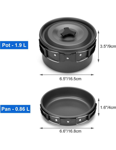 Kit de Cocina para Camping Odoland 12 Piezas con Estufa