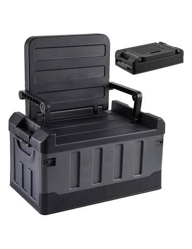 Caja de Camping Plegable HAOFALUC 60L Organizador y Asiento