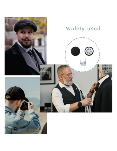 30 Botones a Presión para Gorras Wzttdm - Reemplazo Negro