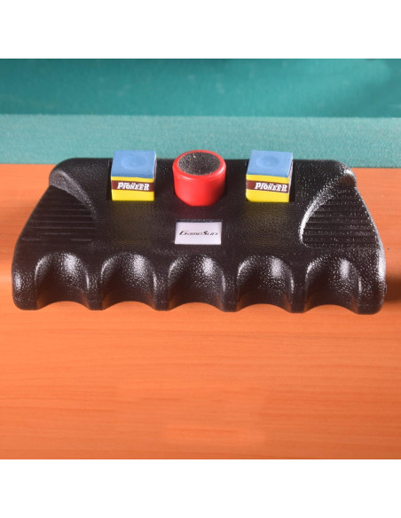 Soporte para Tacos de Billar GAMESUN con 4 Tizas - Portátil Soporte para Tacos de Billar GAMESUN con 4 Tizas - Portátil