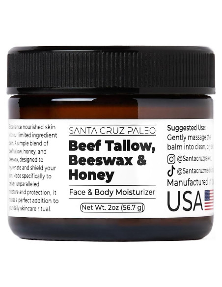 Bálsamo Hidratante Santa Cruz de Tallow y Miel 140 g Bálsamo Hidratante Santa Cruz de Tallow y Miel 140 g